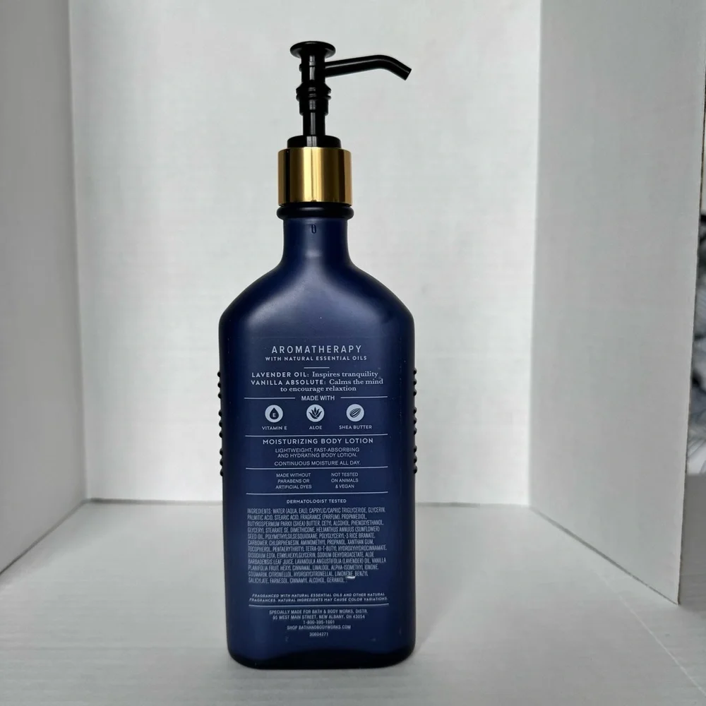 Bath & Body Works Aromatherapy Lavender Vanilla Lotion Sleep 6.5 oz 90% Full - Picture 4 of 8